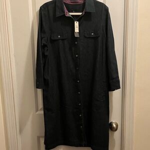 Talbots Denim 3/4 Sleeve Dress